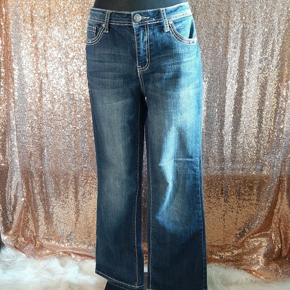 Earl Jean blue denim wide leg Size 10 - Picture 2 of 10